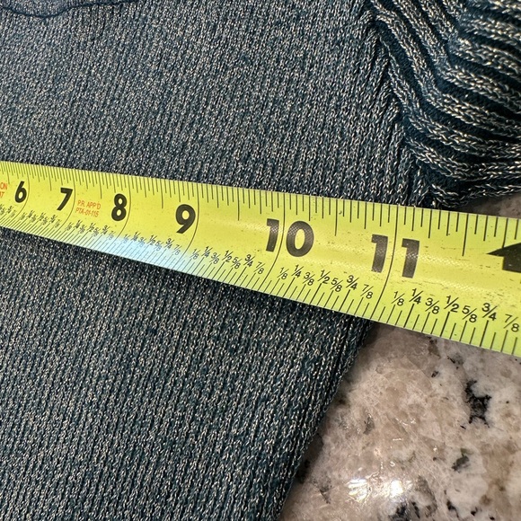 Say what? Metallic Teal Long Sleeve Dress - Picture 5 of 7